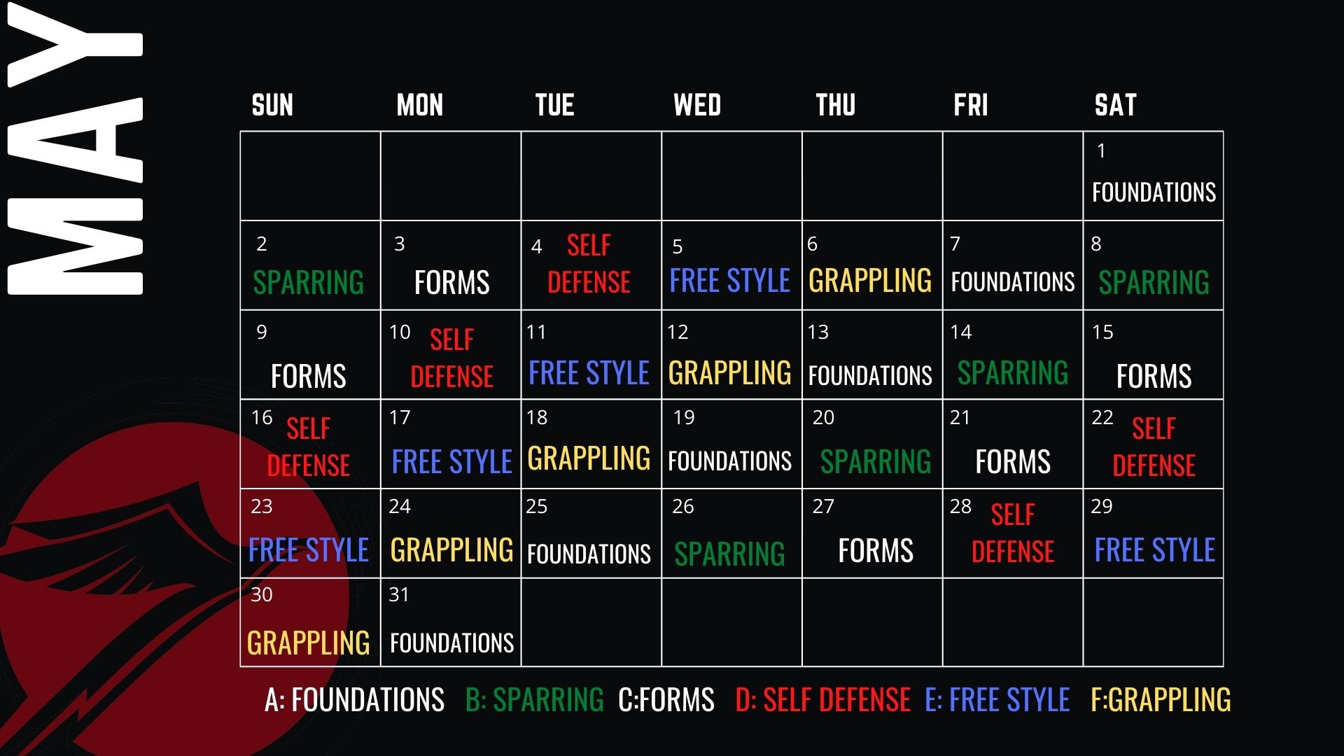 training-schedule-excel-martial-arts